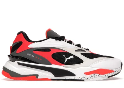 Pre-owned Puma Men's  Rsfast Sneakers In White/black/red Blast
