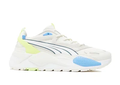 Pre-owned Puma Men's  Rsx Efekt Sneakers In White/blue/neon Yellow In Multi