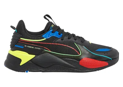 Pre-owned Puma Men's  Rsx Hypnotic Sneakers In Black/high Risk Red/blue