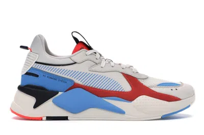 Pre-owned Puma Men's  Rsx Reinvention Sneakers In Whisper White/red Blast