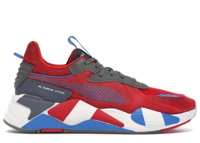 Pre-owned Puma Men's  Rsx Retro Red Grey Sneakers In High Risk Red/steel Gray/indigo In Multi
