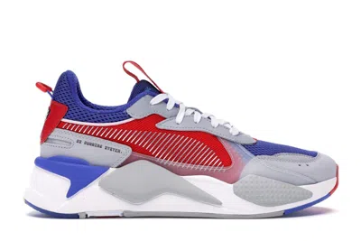 Pre-owned Puma Men's  Rsx Transformers Optimus Prime Sneakers In White/red/blue