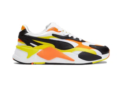 Pre-owned Puma Men's  Rsx3 Court Crush Sneakers In  White/ Black/vibrant Yellow In Multi
