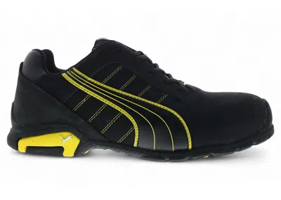 Pre-owned Puma Men's  Safety Amsterdam Low Static Dissipative Sneakers In Black/yellow In Multi