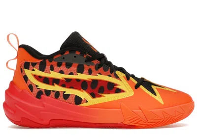 Pre-owned Puma Men's  Scoot Zeros Cheetos Sneakers In For All Time Red/rickie Orange/yellow Blaze