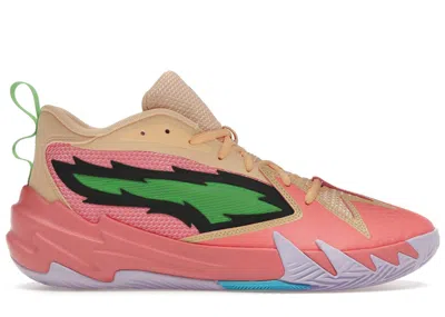 Pre-owned Puma Men's  Scoot Zeros Georgia Peach Sneakers In Passionfruit/ Green/peach Fizz