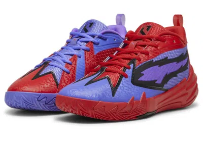 Pre-owned Puma Men's  Scoot Zeros Pred Sneakers In Dark Amethyst/for All Time Red