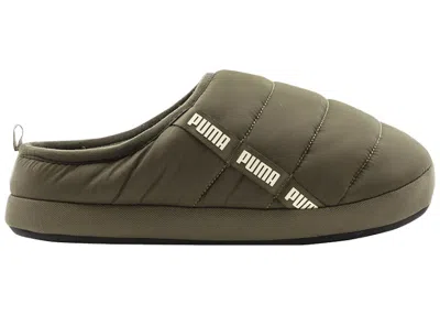 Pre-owned Puma Men's  Scuff Slippers Sneakers In Forest Night/whisper White
