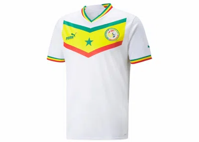 Pre-owned Puma Men's  Senegal Home 22/23 Jersey In White/pepper Green