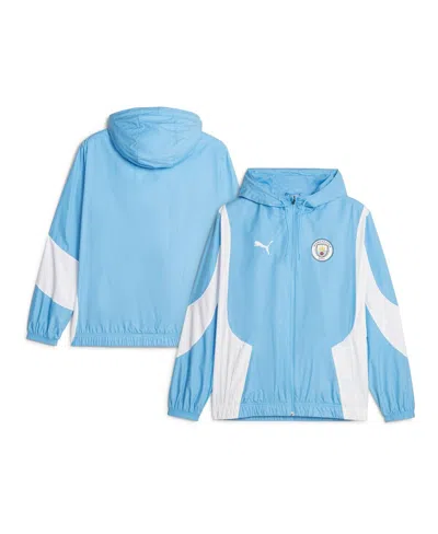 Puma Men's  Sky Blue Manchester City 2023/24 Pre-match Anthem Full-zip Hoodie Jacket
