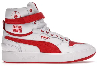 Pre-owned Puma Men's  Sky Lx Public Enemy Sneakers In  White/high Risk Red In Multi