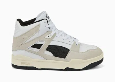 Pre-owned Puma Men's  Slipstream Hi Heritage Sneakers In  White/nimbus Cloud/ Black In Multi