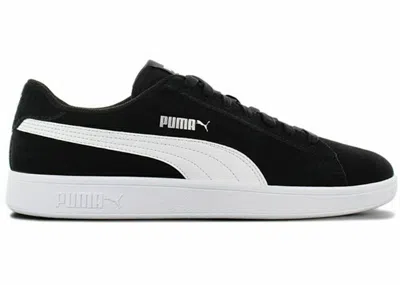 Pre-owned Puma Men's  Smash V2 Sneakers In Black/white/silver In Multi