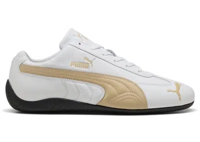Pre-owned Puma Men's  Speedcat Leather Sneakers In White/toasted Almond In Multi