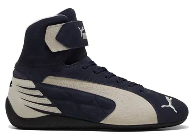 Pre-owned Puma Men's  Speedcat Mid Sneakers In New Navy Blue/warm White