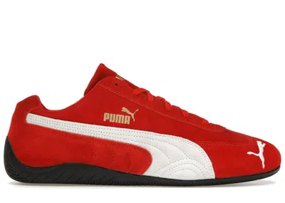 Pre-owned Puma Men's  Speedcat Og Red White Sneakers In For All Time Red/ White