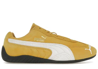 Pre-owned Puma Men's  Speedcat Og White Sneakers In Archive Gold/ White