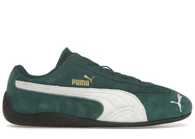 Pre-owned Puma Men's  Speedcat Og White Sneakers In Dark Myrtle/ White In Multi