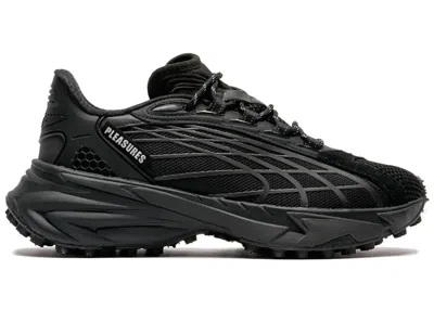 Pre-owned Puma Men's  Spirex Pleasures Black Sneakers In  Black