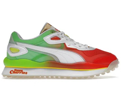 Pre-owned Puma Men's  Street Rider Haribo Happy Cherries Sneakers In Red/green/white