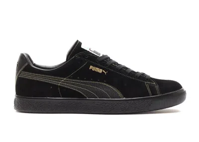 Pre-owned Puma Men's  Suede Atmos Dusty Champ Qds Made In Japan Sneakers In Black/gold