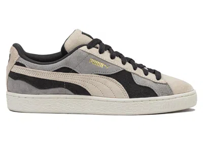 Pre-owned Puma Men's  Suede Camowave Shoe Palace Exclusive Sneakers In Grey/white