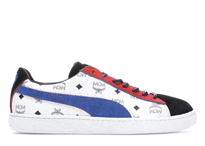 Pre-owned Puma Men's  Suede Classic Mcm (black) Sneakers In Whisper White/blue/ Black In Multi