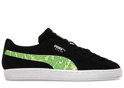 Pre-owned Puma Men's  Suede Classic Rick And Morty Sneakers In  Black/jasmine Green In Multi