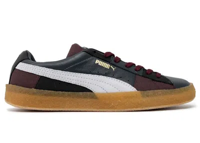 Pre-owned Puma Men's  Suede Crepe Patch Grey Violet Sneakers In Ebony/fudge/gray Violet