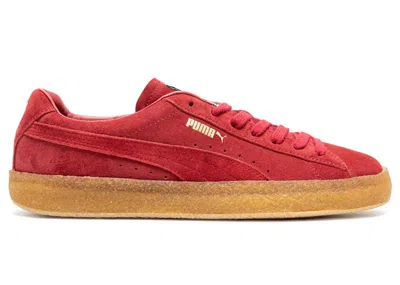 Pre-owned Puma Men's  Suede Crepe Sneakers In Intense Red/gum