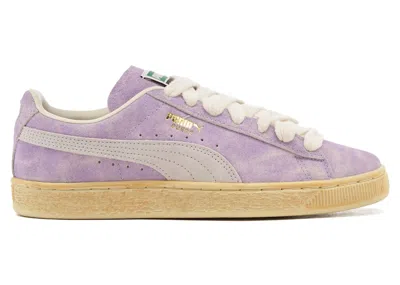 Pre-owned Puma Men's  Suede Faded Sneakers In Lavender Alert/frosted Ivory