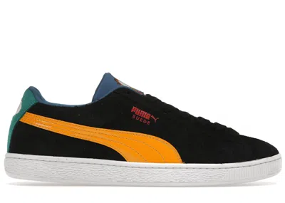 Pre-owned Puma Men's  Suede Garfield Sneakers In Dark Cheddar/celandine/vallarta In Multi