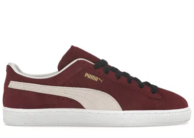 Pre-owned Puma Men's  Suede Jjjjound Sneakers In Burgundy/white