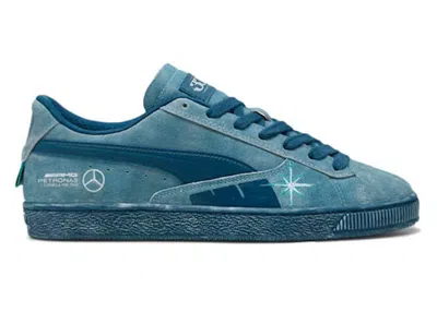 Pre-owned Puma Men's  Suede Mercedesamg Petronas F1 Sneakers In Ocean Tropic