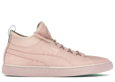 Pre-owned Puma Men's  Suede Mid Big Sean Pink Sneakers In Shell In Sand