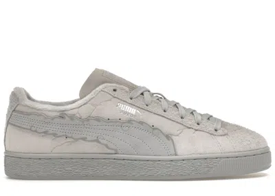 Pre-owned Puma Men's  Suede One Piece Straw Hat Luffy Sneakers In Feather Grey/platinum Grey