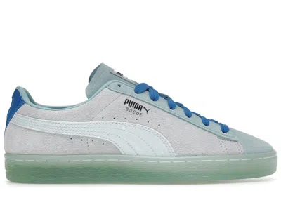 Pre-owned Puma Men's  Suede Pokã©mon Squirtle Sneakers In Petit Four/nitro Blue