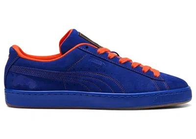Pre-owned Puma Men's  Suede Rocket League Champions Road Sneakers In Dart Blue/rickie Orange
