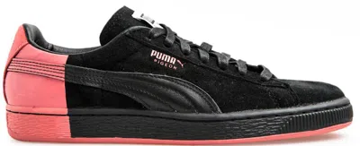 Pre-owned Puma Men's  Suede Staple Pigeon Sneakers In Black/peach In Multi
