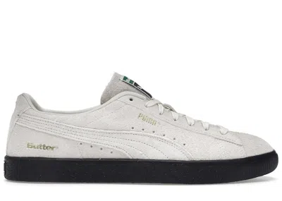 Pre-owned Puma Men's  Suede Vintage Butter Goods Sneakers In Whisper White/ Black