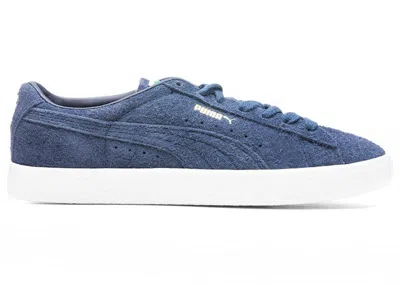 Pre-owned Puma Men's  Suede Vintage Hairy Suede Sneakers In Peacoat/ White/navy Blue