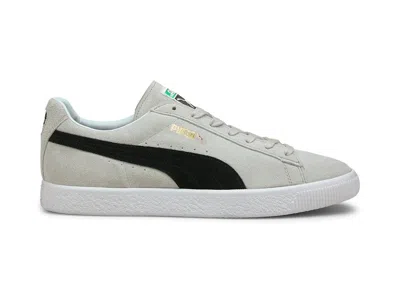 Pre-owned Puma Men's  Suede Vintage Made In Japan Black Sneakers In Gray Violet/ Black/ White