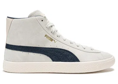 Pre-owned Puma Men's  Suede Vintage Mid Laundry Boys Rudolf Dassler Legacy Sneakers In White/new Navy Blue/eggn