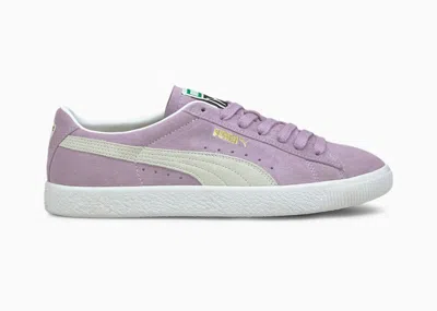 Pre-owned Puma Men's  Suede Vintage Sneakers In Light Lavender/ White