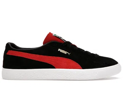 Pre-owned Puma Men's  Suede Vtg Teams Sneakers In Black/red/blue