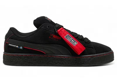 Pre-owned Puma Men's  Suede Xl Bmw M Motorsport Sneakers In Black/pop Red