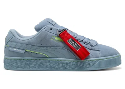 Pre-owned Puma Men's  Suede Xl Bmw M Motorsport Sneakers In Blue Wash/fast Yellow