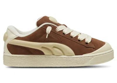 Pre-owned Puma Men's  Suede Xl Crush Preserves Sneakers In Brown Mushroom/chamomile/sugared Almond