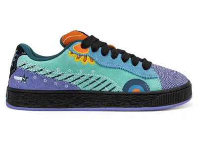 Pre-owned Puma Men's  Suede Xl Dia De Los Muertos Sneakers In Mint/dark Amethyst