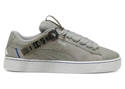 Pre-owned Puma Men's  Suede Xl Formula 1 75 Years Hero Pack Sneakers In Matte Silver/vivid Blue In Multi